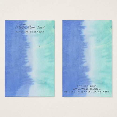 Ethereal Watercolor Earring Jewelry Display Card