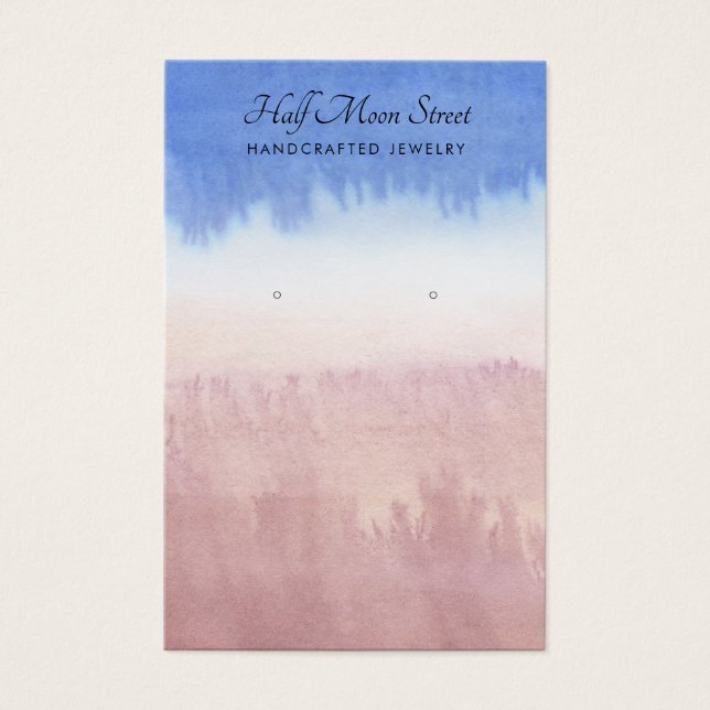 Ethereal Watercolor Earring Jewelry Display Card (Front)