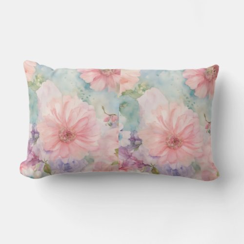 Ethereal Watercolor Floral Dream Pillow Cover