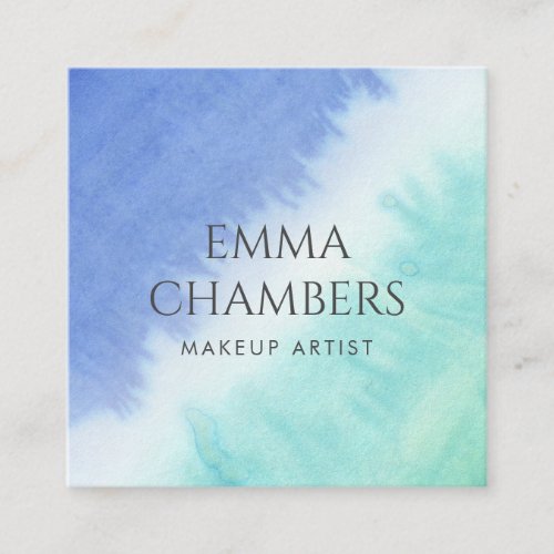 Ethereal Watercolor Makeup Artist Business Card
