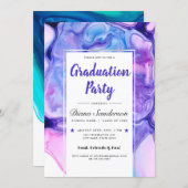 Ethereal Wave Graduation Party Invitations V 03 (Front/Back)