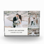 Ethereal Wedding | 3 Photo Collage<br><div class="desc">This simple and stylish photo block has room for three of your personal photos,  plus your names and wedding date in vintage look typewriter text.</div>