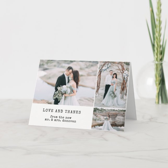 Ethereal Wedding | Thank You 3 Photo Card (Front)
