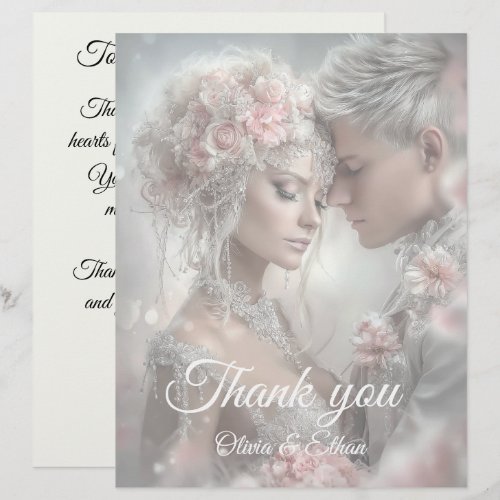 Ethereal Wedding Thank You Card