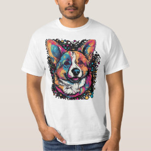 Ethereal Welsh Corgi Surrealist Digital Art T-Shirt