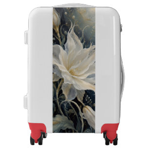 Ethereal White Flower Art Travel Luggage