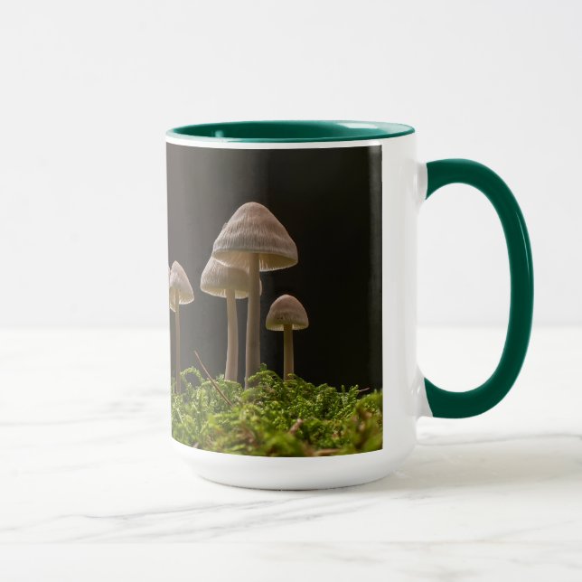 Ethereal White Mushroom Art Mug (Right)