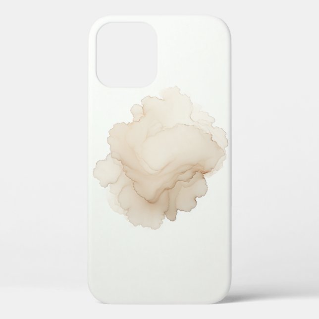Ethereal White Petal Abstract Phone Case Minimalis (Back)