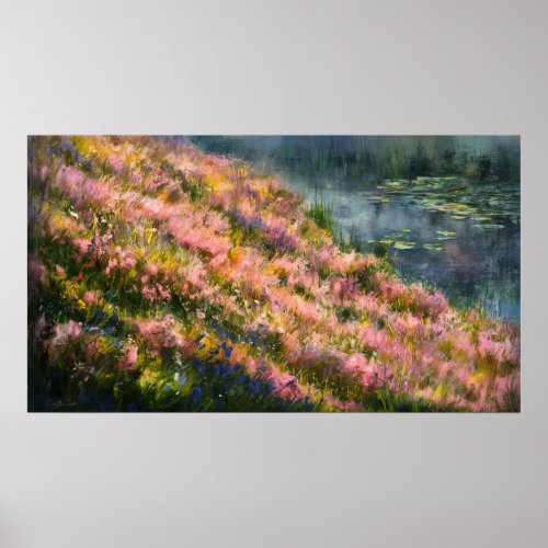  Ethereal Wild Flowers Art Pond Lily Pads TV2 Poster