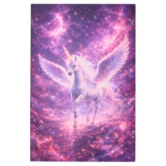 Ethereal Winged Unicorn of Light  | ManJiangHong F Metal Print