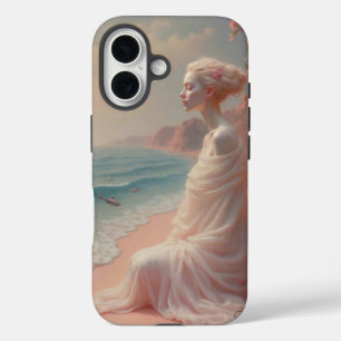 Ethereal Woman on Dreamy Beach iPhone 16 Case