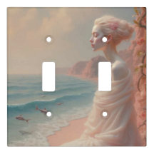 Ethereal Woman on Dreamy Beach
