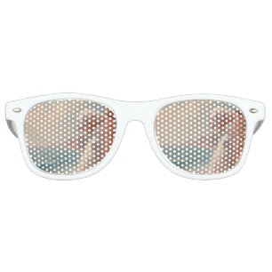 Ethereal Woman on Dreamy Beach Retro Sunglasses