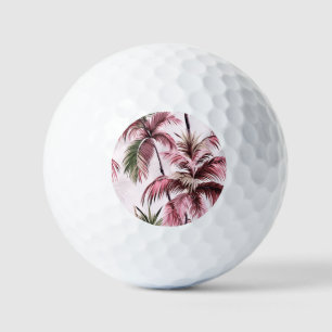 Ethereales rosé palm pattern golf balls