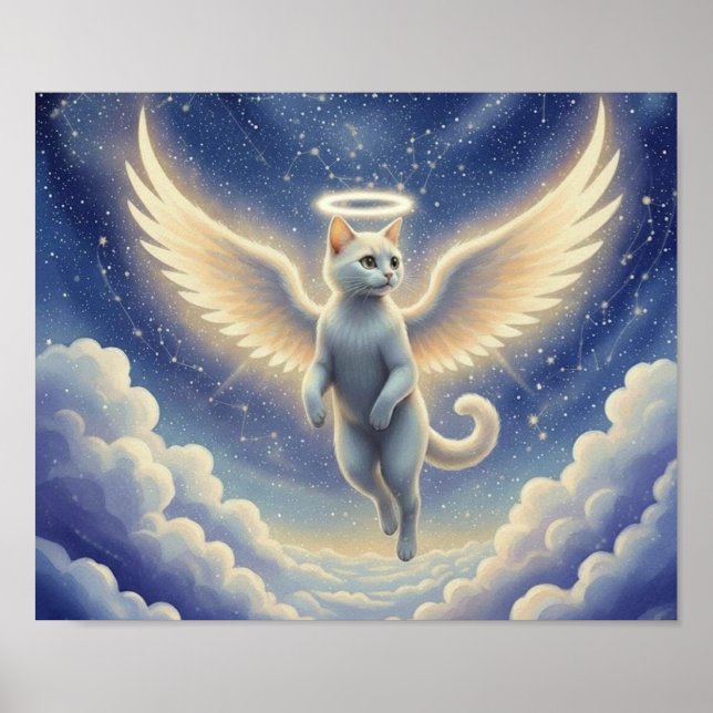 EtherealWhiteCat2 Poster (Front)