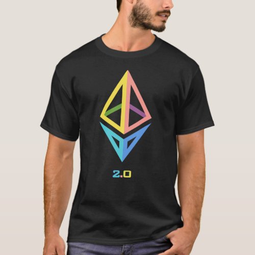 Ethereum 20 Rainbow ETH Diamond Mens T_Shirt