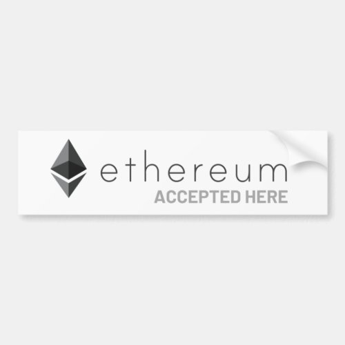 Ethereum Accepted Here Window Sticker Decal