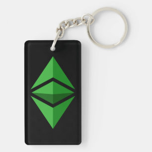 Ethereum Classic Logo Symbol Crypto Coin Keychain
