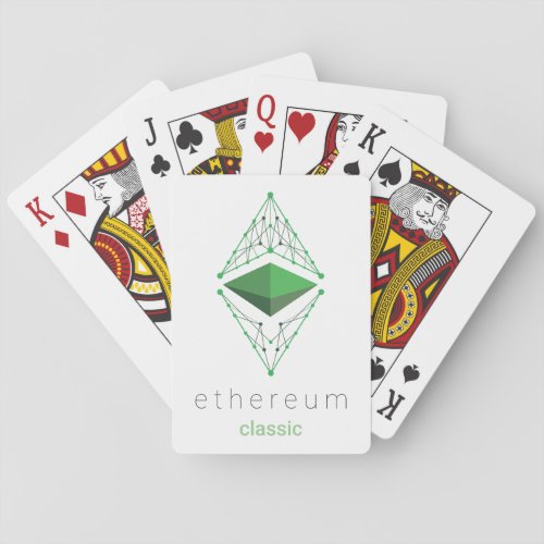 Ethereum Classic Symbol Logo Playing Cards