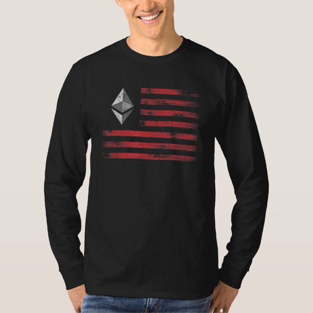 Ethereum Crypto Eth Cryptocurrency Flag Men And Wo T-Shirt (Front)