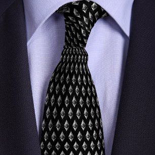 Ethereum Cryptocurrency Neck Tie