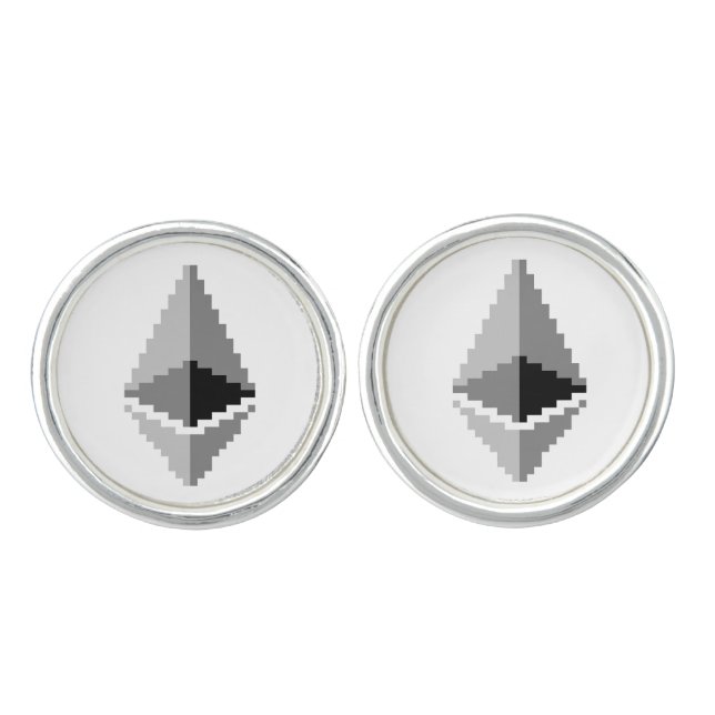 Ethereum ETH 8-Bit Logo | Cufflinks (Front)