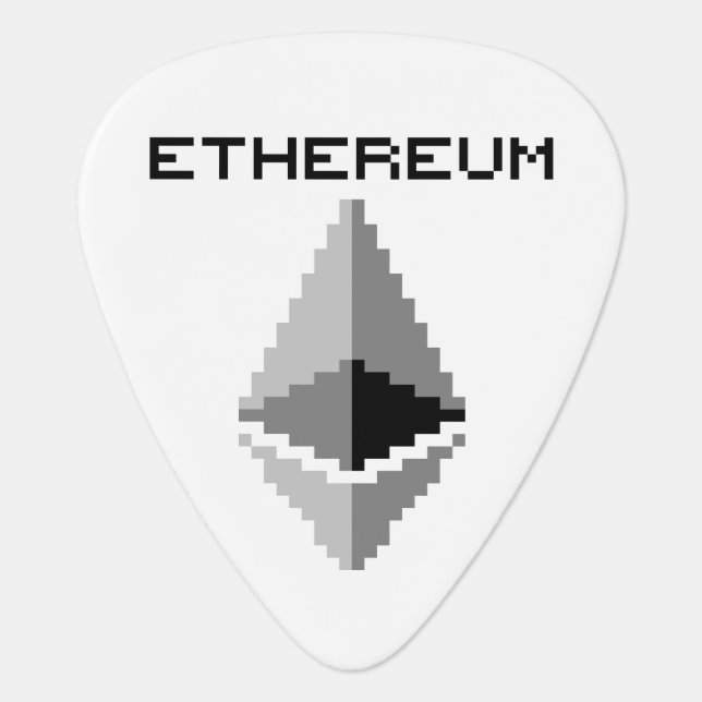Ethereum ETH 8-Bit Logo | Guitar Pick (Front)