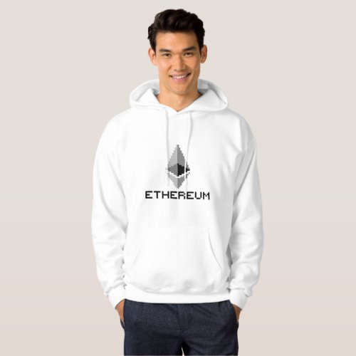 Ethereum ETH 8_Bit Logo  Hoodie