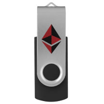 Ethereum ETH Black & Red Logo | USB Flash Drive