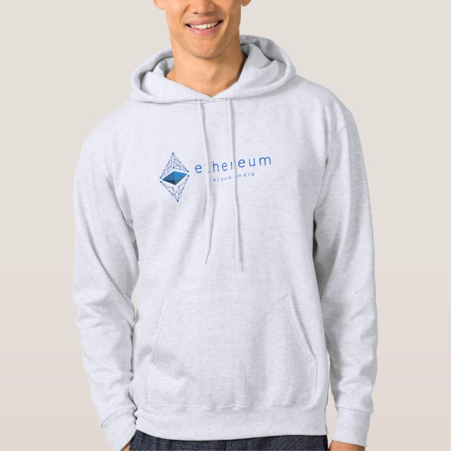 Ethereum (ETH) Blockchain Blue Graphic Hoodie (Front)