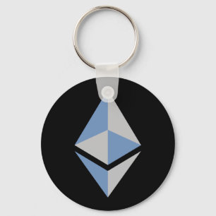 Ethereum ETH Gray & Blue Logo Basic Keychain