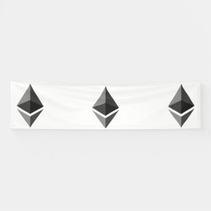Ethereum Gray Icon 2.5x10 Vinyl Banner