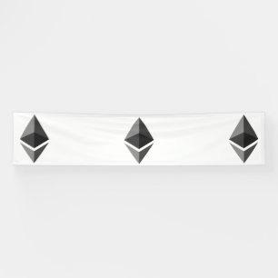 Ethereum Gray Icon 2.5x12 Vinyl Banner