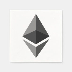 Ethereum Gray Icon 3 Ply Napkins
