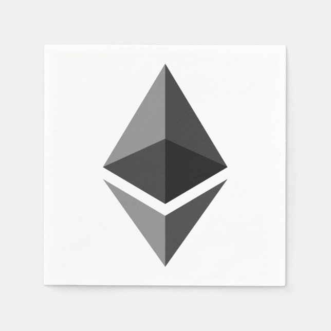Ethereum Gray Icon 3 Ply Napkins (Front)