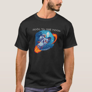 Ethereum HODL To The Moon Crypto Rocket Cryptocurr T-Shirt