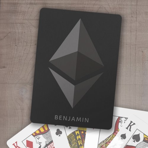 Ethereum Investment Crypto Icon with Optional Name Poker Cards