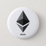 Ethereum Logo Hashtag Button at Zazzle