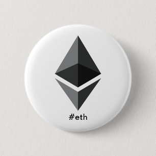 Ethereum Logo Hashtag Button