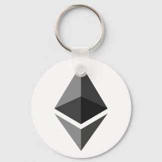 Ethereum Logo Keychain Simple Grey white crypto