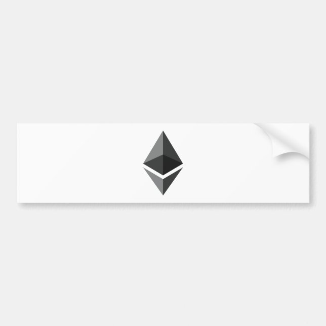 Ethereum Logo Only Bumper Sticker (Front)