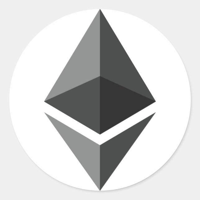Ethereum Logo Only Classic Round Sticker (Front)