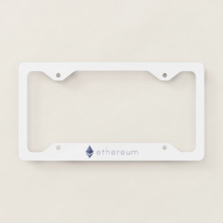 Ethereum Logo Symbol Crypto License Plate Frame