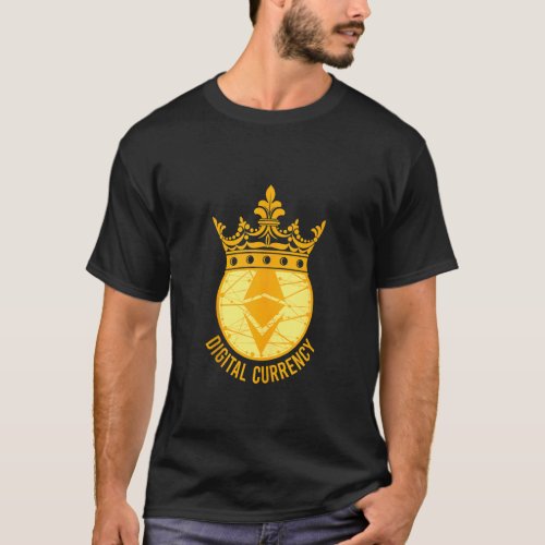 Ethereum Money King Crown Cryptocurrency Blockchai T_Shirt