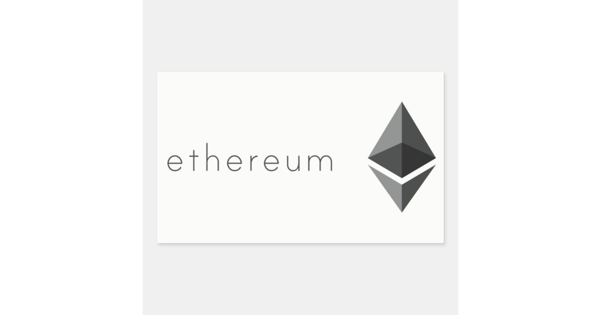 Ethereum Rectangular Sticker | Zazzle