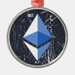 ethereum symbol grunge crypto cryptocurrency money metal ornament