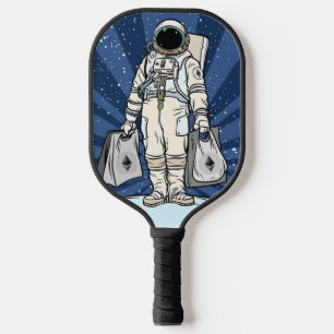 Ethereum To The Moon ETH Space Man Merch Pickleball Paddle
