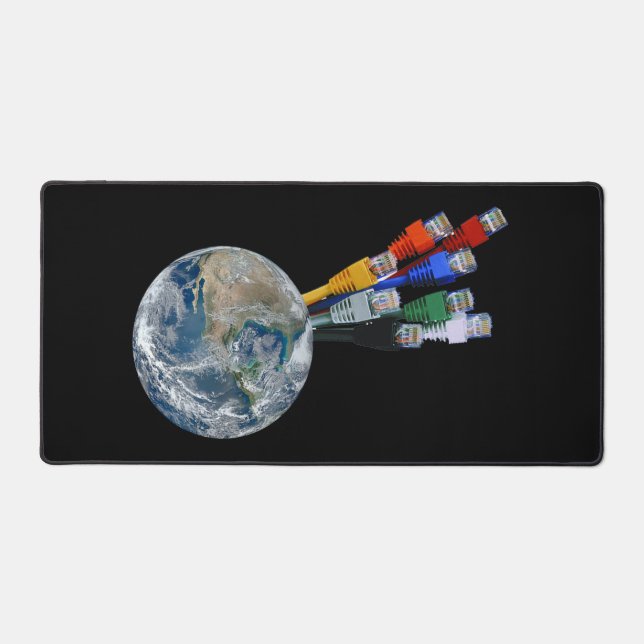 Ethernet Network Connected Earth Desk Mat (Front)