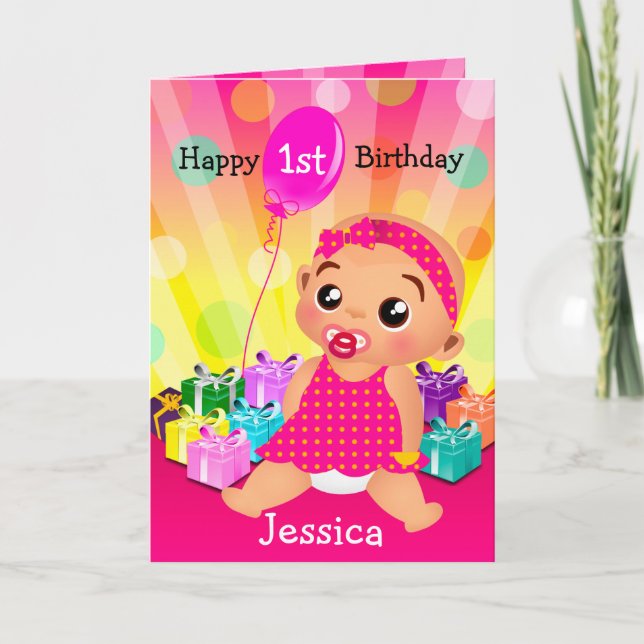 Ethic Baby First Birthday Card - Add Photo (Front)