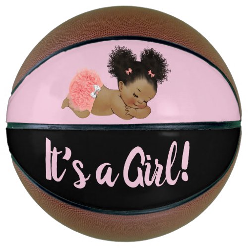 Ethic Baby Shower Gender Reveal Girl Pink Basketball